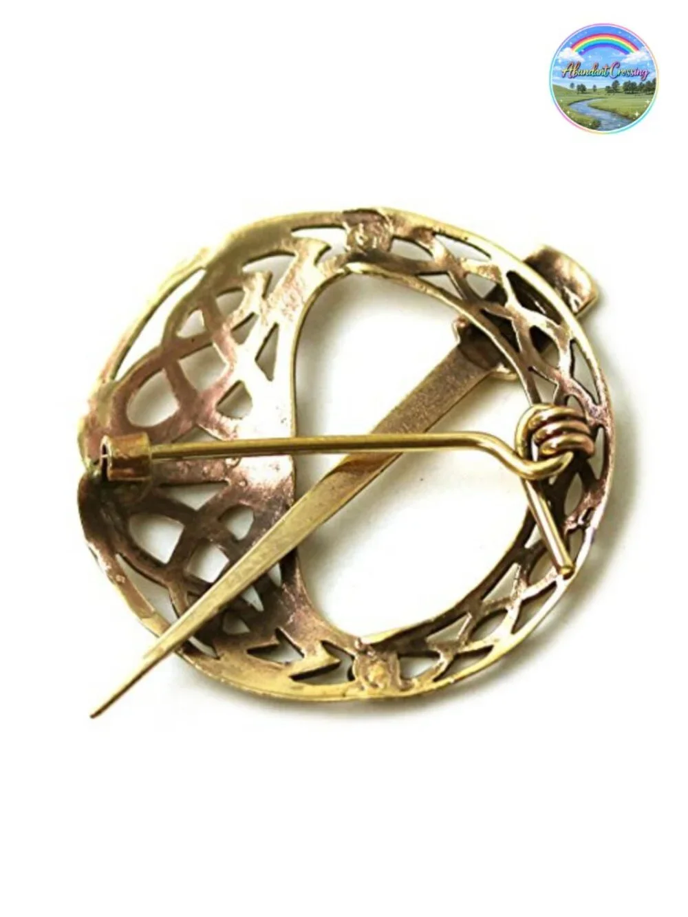 Celtic Knot Bronze Brooch Pin Filigree Celtic Cloak Shawl Scarf Fastener Jewelry